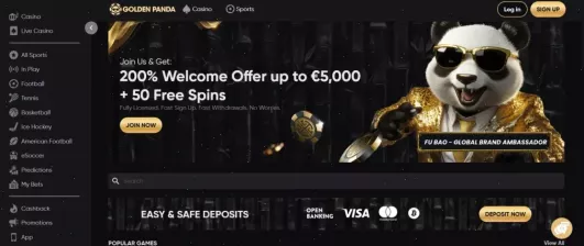 Goldenpanda Casino Bonusangebote und Willkommenspaket